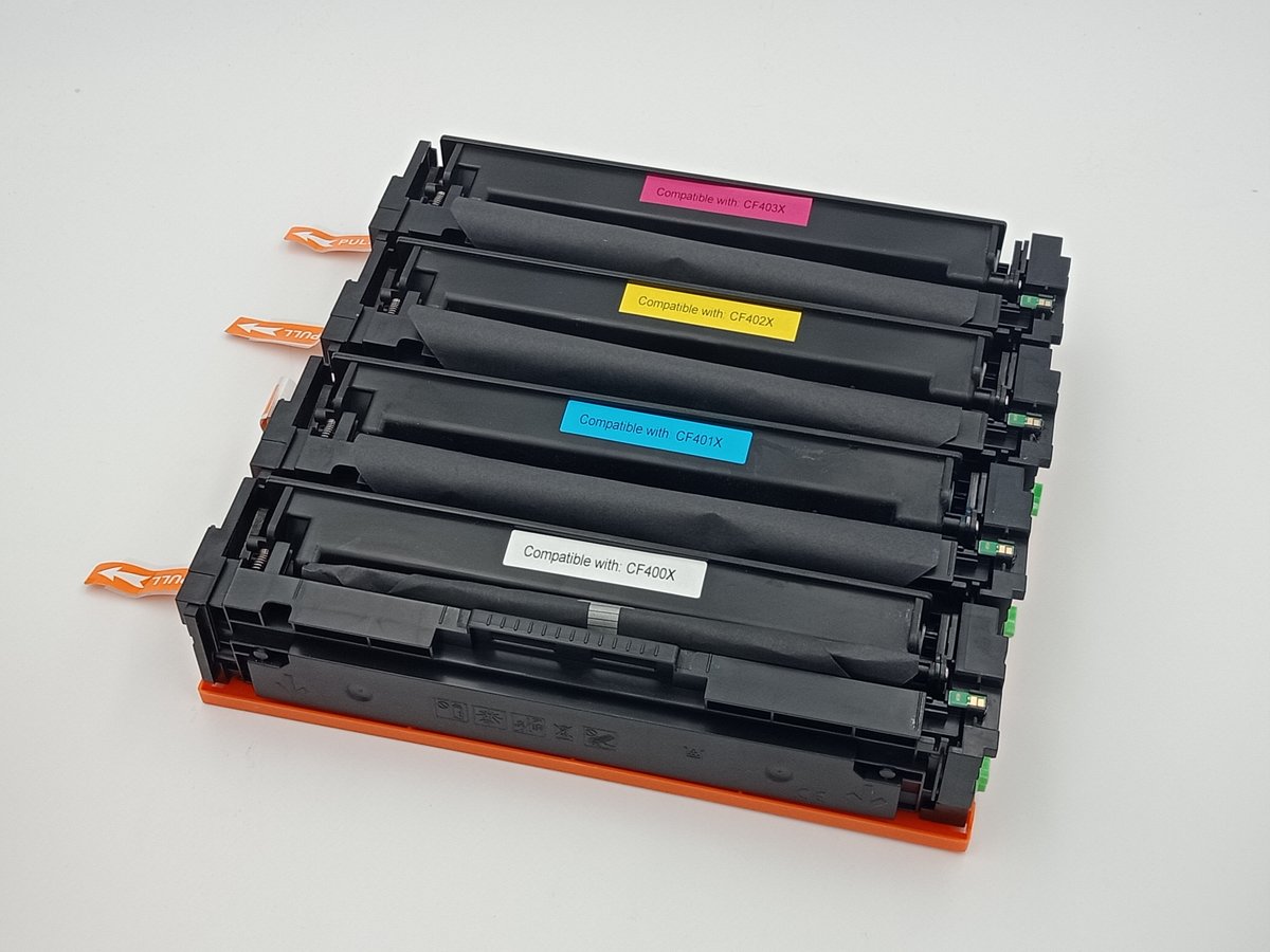 KATRIZ® huismerk toner  voor HP CF400X BK +CF401X C +CF402X Y + CF403X M | (4stuks)